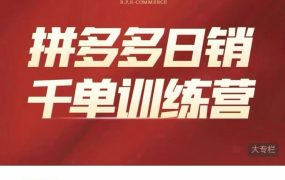 白凤电商-拼多多日销千单训练营