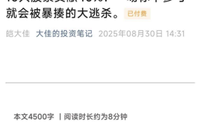 【大佳的投资笔记付费文250830】：10只股票贡献40%？一场你不参与就会被暴揍的大逃杀。