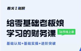 给零基础老板娘学习的电商财务课