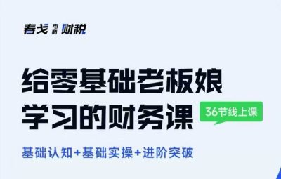 给零基础老板娘学习的电商财务课