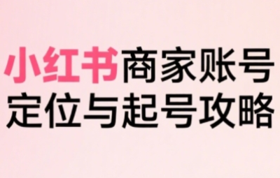 大晴老师·小红书电商全链路实战从定位到爆单