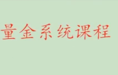 股市量学骆驼子涵《量金系统课程》