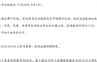 观海骨市行情推演250728-250801 1文章