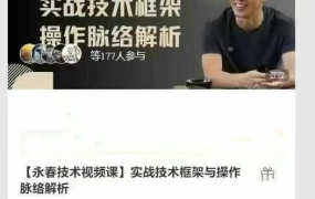 【永春技术视频课】实战技术框架与操作脉络解析