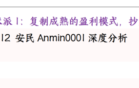250912安民分析付费文《技术派1：复制成熟的盈利模式，抄大底》