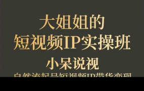 大姐姐的短视频IP带货实操班