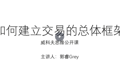 郭睿威科夫思维逻辑课