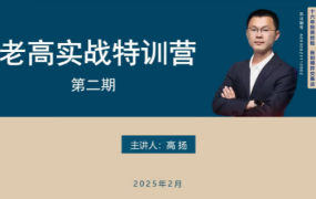 高扬线下课第二期2025老高博弈实战课+2期线下培训资料