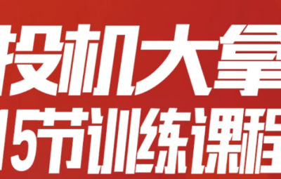 【投机大拿】主力思维训练营