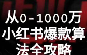 李小月-从0-1000万小红书爆款算法全攻略