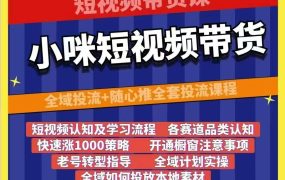 小咪团队短视频带货课