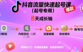 小呆抖音流量快速起号课