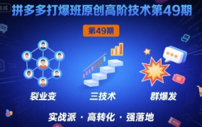 叮当会拼多多打爆班原创高阶技术第49期